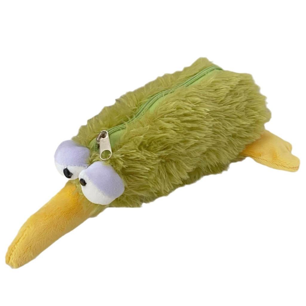 1pcs Figure Pouch Bird Billy Ray Pencil Case, 3D Plush Pencil Pouch Soft Animal Stationery Cartoon Storage Pen Bag