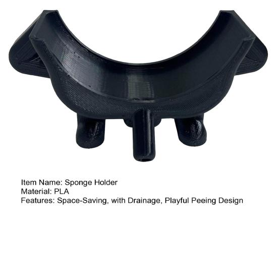 Funny Peeing Sponge Holder 3D Printed Sponge Stand with Drainage Kitchen Sink Scrub Sponge Holder for Round Sponge