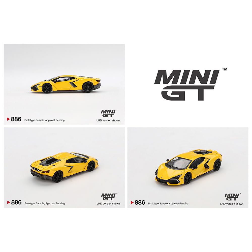 MINI GT Масштаб 1:64 MiJo TOYS - LAMBORGHINI REVUELTO (ЖЕЛТЫЙ YELLOW) НАС. MiJo Exclusive MGT00886-BL