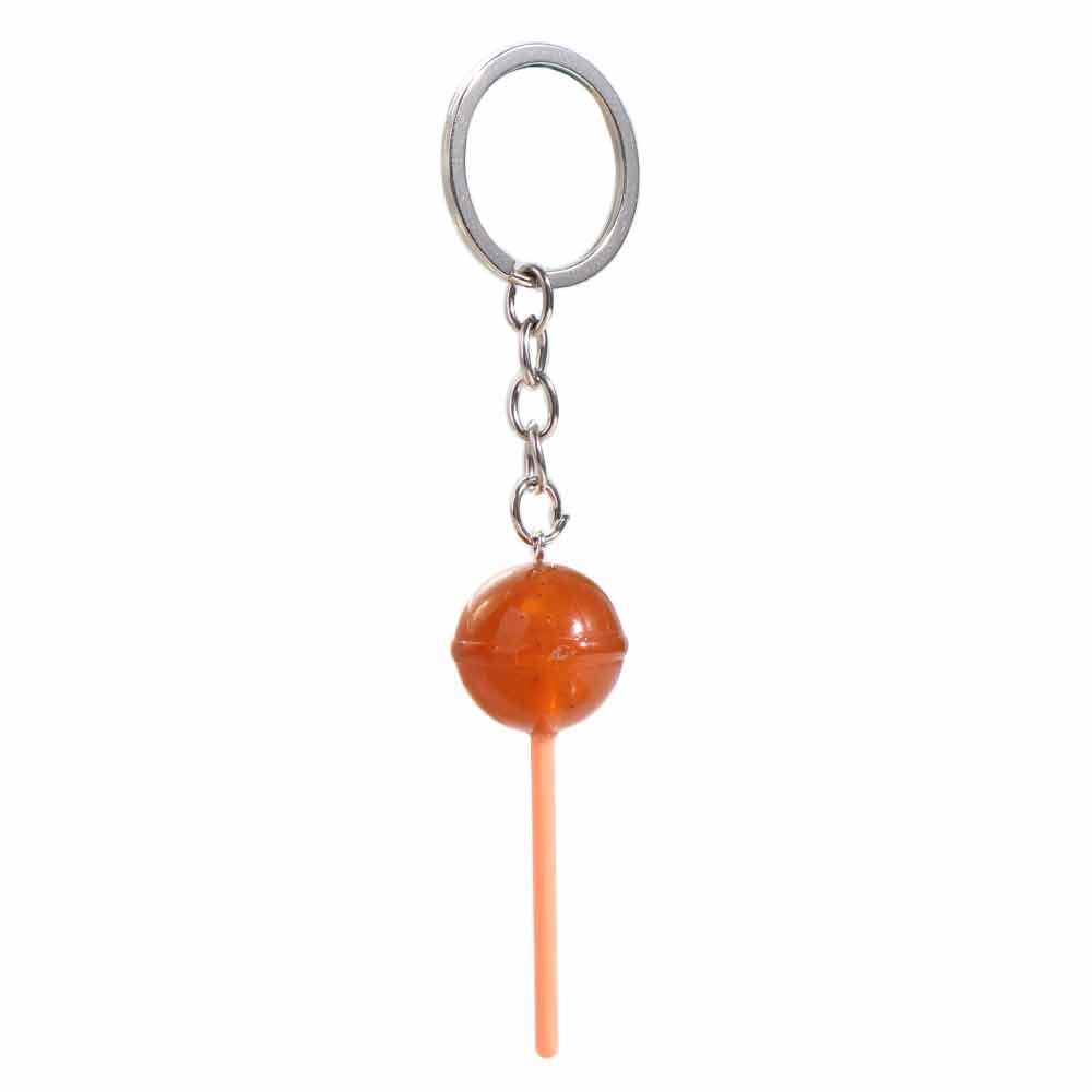 Creative 3D Food Lollipop Keychain Transparent Bag Ornaments Simulation Lollipop Mini Resin Candy Key Rings Handbag Pendants