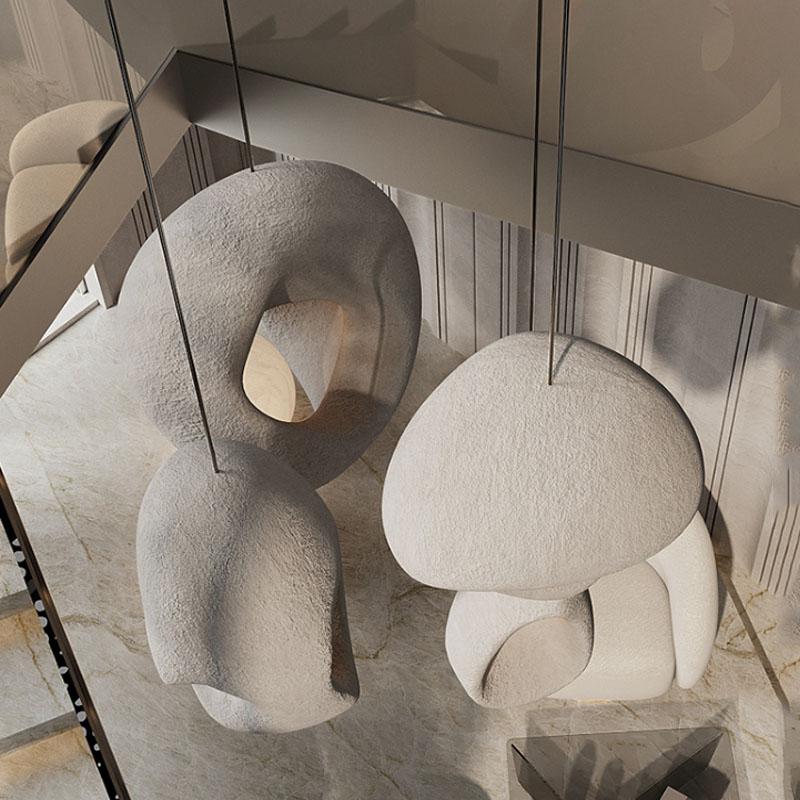 Люстры для лестницы в стиле ваби-саби, креативная лампа, дизайнерская японская люстра, домашний декор, гостиная, дуплекс, внутреннее освещение