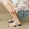 Weiwei Girls 2218-2 Pearl Toes Cool Slippers Women Love To Wear Rhinestones Fairy Wind Flat Sandals Women