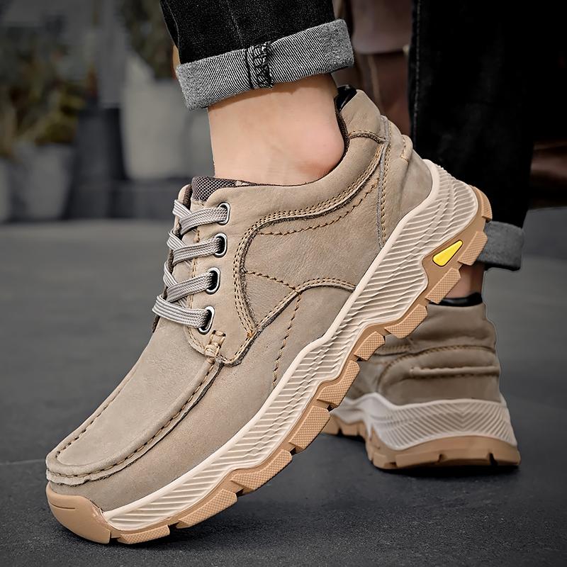 Мужская повседневная обувь из натуральной кожи первого слоя, деловая обувь, походная обувь для отдыха на открытом воздухе