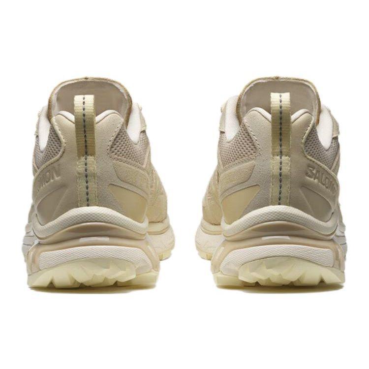 SALOMON Xt-6 Leather Lace-Up Comfortable Versatile Durable Breathable Lightweight Low-Top Outdoor Functional Shoes Unisex Shoes Vanilla 472948