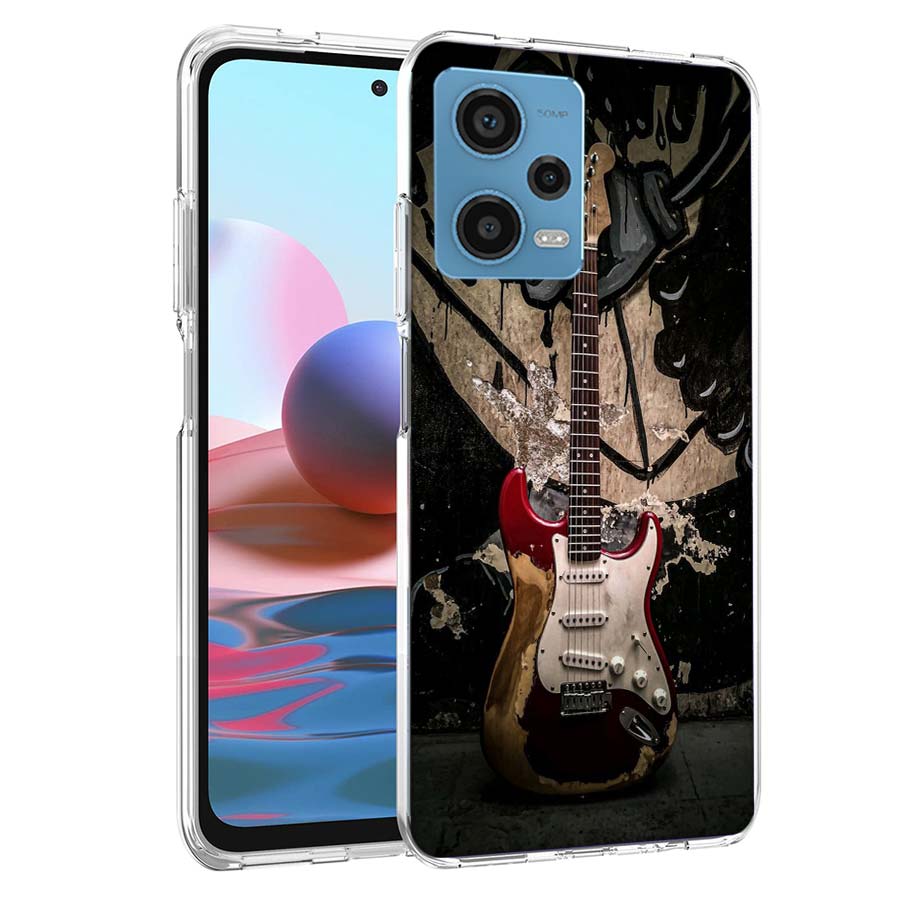 Ретро рок-музыка Электрогитара Чехол для телефона Для Redmi Note 13 12 14 15 Pro Plus 13R 11 11T 11E 11S 10 Pro 10S 9 9S Чехол Cell Cl
