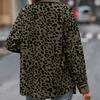 Куртка-рубашка с леопардовым принтом на пуговицах с длинными рукавами, женская, осень 2025, новые европейские и американские женские топы