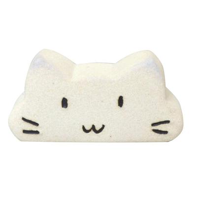 Подставка для палочек Kaju Life Mino Ware в виде стоящего кота, белая, K14019 4 см