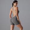 Back Yoga Women Bodysuit Nessaj Cross Gym Fitness Jumpsuit Sexy Push Up Running Bodysuit High Waist Rompers