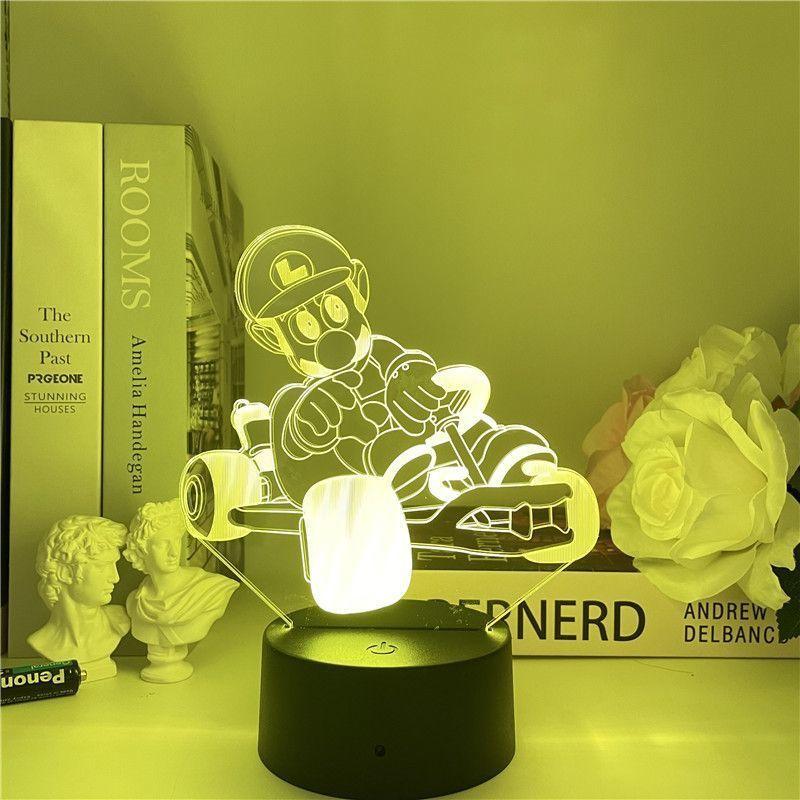 Super Mario Yoshi 3d Acrylic Night Lamp With Touch Control For Kids Room
