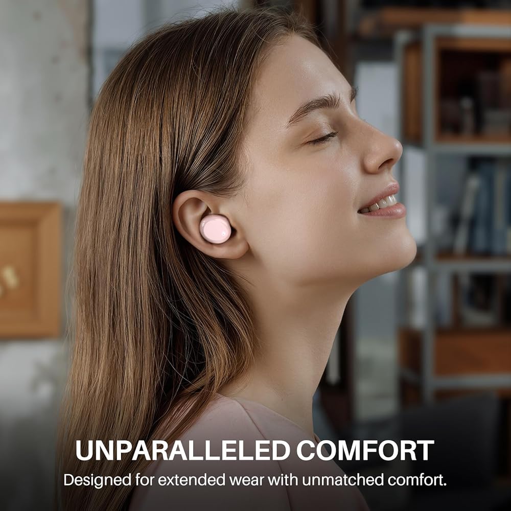 TOZO T6 Earphones, Bluetooth Wireless Earbuds, Mid-Low Frequencies, Warm Sound Quality, Compact, Lightweight, Comfortable, Built-in Microphone, AI Noi