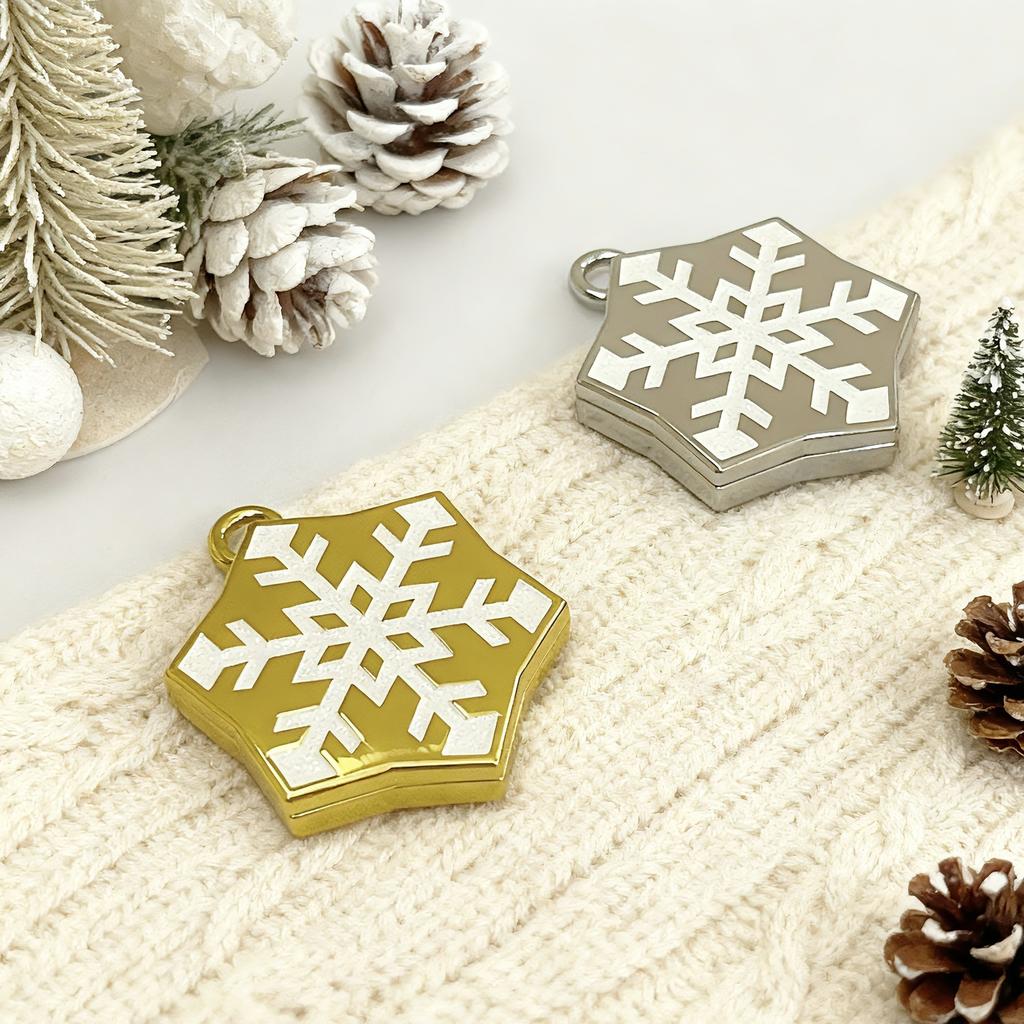 Christmas Tree Shape Handheld Mirror, Double Side Portable Vanity with Snowflake Print, Pocket Makeup Tool for Travel