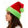 Флуоресцентно-зеленая рождественская шапка с плюшевой опушкой - Оригинальный декор для рождественской вечеринки, Семейное праздничное украшение и Реквизит для видео