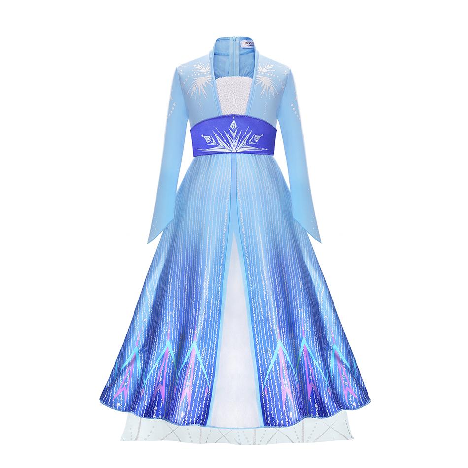 Kids Princess Costume Girls Elsa Anna Dress Carnival Cosplay Snow White Aurora Moana Rapunzel Mermaid Belle Party Outfits