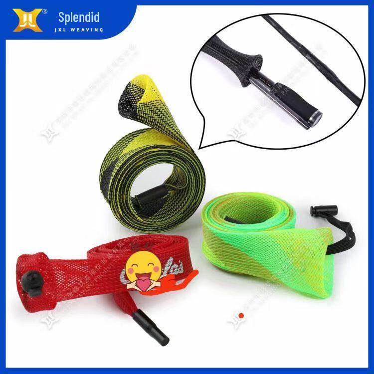SGS Certified Braided Fishing Rod Protection Sleeve for Telescopic Lure Rods
