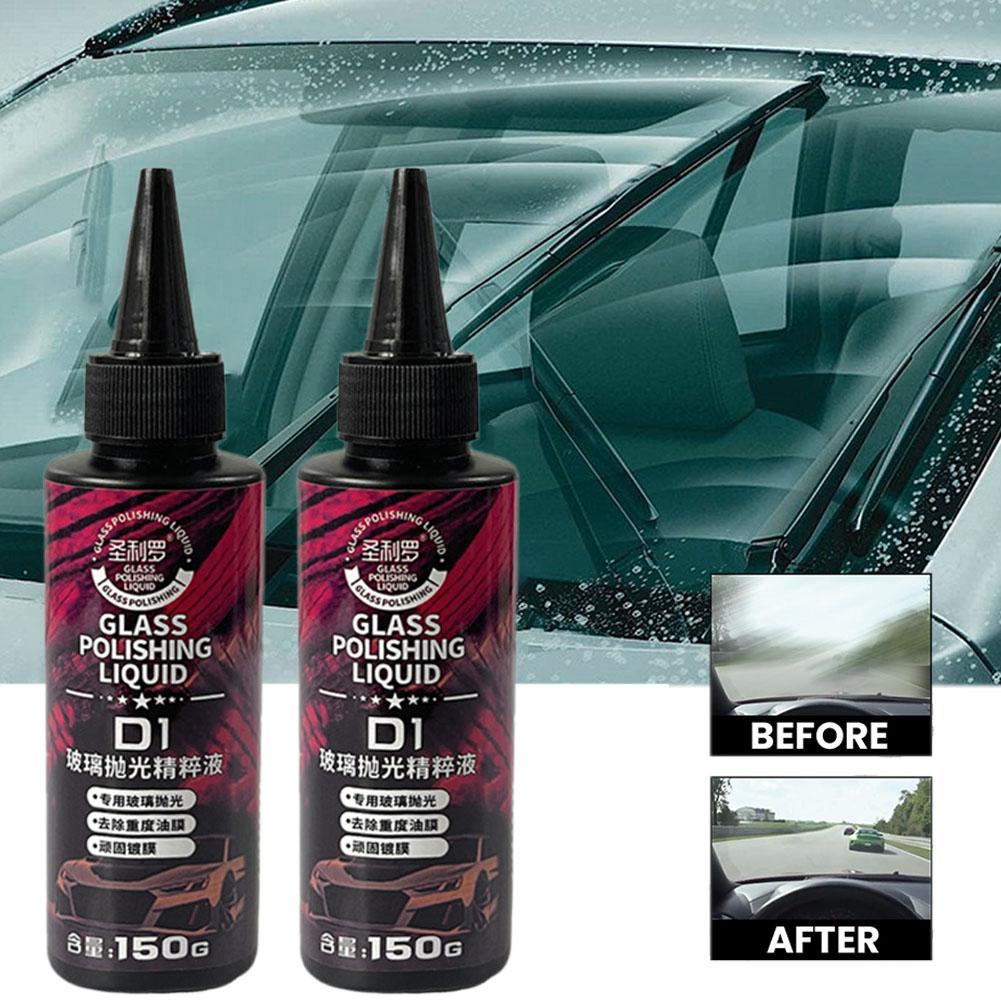 Auto Glass Polishing Fluid Car Glass Oil Film Watermark Remover Windshield Cleaner One Wipe Shine Degreasing Film Car Care