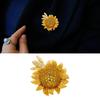 Sunflower Honeybee Brooch Alloy Jewelry With Secure Lock Clasp For Women Fashion Accessories Wedding Party Daily Wear