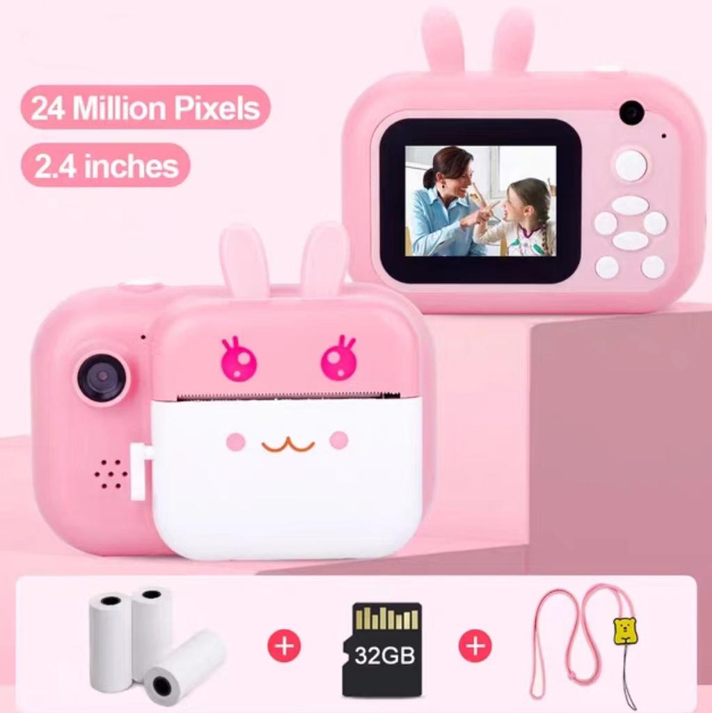 Kids Camera Instant Print Boys Girls Gift Children Digital Video Camera Po Thermal Printing 32G Card Educational Toys