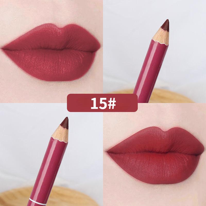 15 цветов губная помада, карандаш для губ, косметическая долговечная водостойкая женская Красота, макияж, матовый макияж