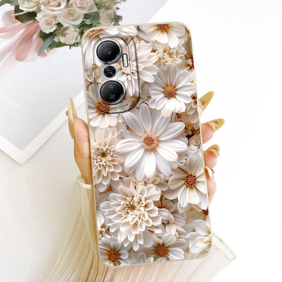 For Infinix Hot 20 20Play Cute Cat Flower Cartoon Phone Case For Infinix Hot 20 Play Hot20 4G Soft Silicone Covers Bumpers