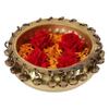 Ethnic Traditional 6 Inches Brass Urli Bowl with Bells Showpiece, Brass Urli for Decor, Housewarming Gifts, Standard, Pack of 1