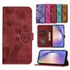 Роскошный кожаный 3D-тиснение линий, сплошной цвет, чехол-кошелек для телефона, подставка для книг для iPhone, Samsung, Xiaomi, Oppo, держатель для магнитных карт, милая сумка с откидной крышкой для девочек