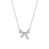 Exquisite Women's Light Luxury Micro-Paved Bow Necklace - Sweet Clavicle Chain Choker