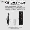 CESTOMEN Мужская бритва с прямыми краями, бритва из нержавеющей стали, профессиональный парикмахерский держатель для ножей, складные деревянные ручные бритвы, парикмахерские инструменты
