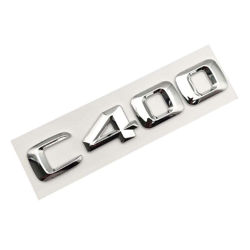Car Sticker For W205 W204 3D ABS Chrome Car Rear Trunk Emblem Badge Letters C180 C200 C220 C250 C300 C350 4MATIC Accessories