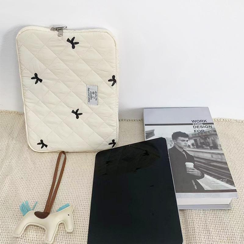 1 шт. вышитый милый бант для ноутбука, планшета, внутренняя сумка, корейский стиль для девочек, многоцветный ноутбук