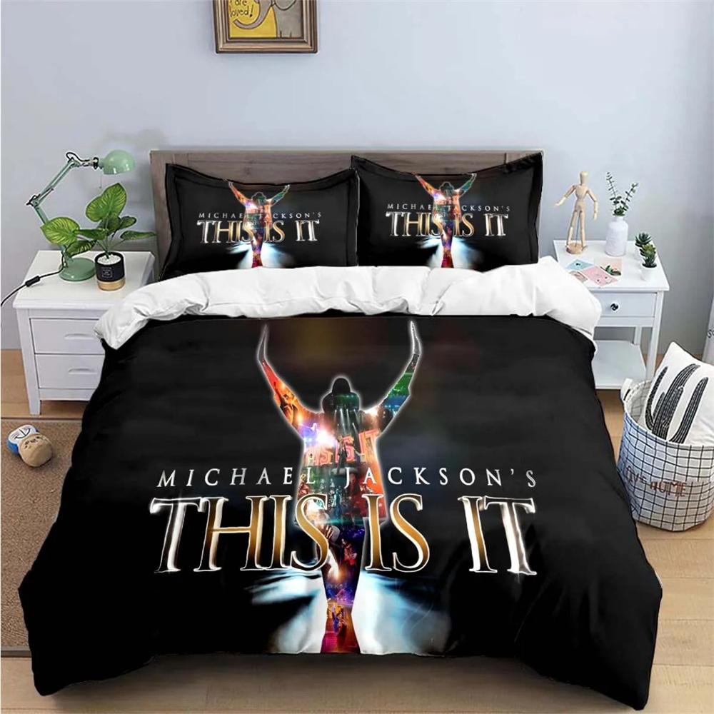 Изысканный модный комплект постельного белья с принтом M-Michael-Jackson, пододеяльник, одеяло, кровать для молодежи, детей, девочек, мальчиков, подарок на день рождения