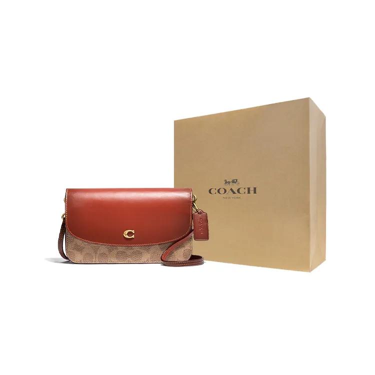 COACH Hayden Canvas Leather Crossbody Bags Small Women's Brass / Tan Rusty (Unisex) Crossbody Bags C5362 B4NQ4