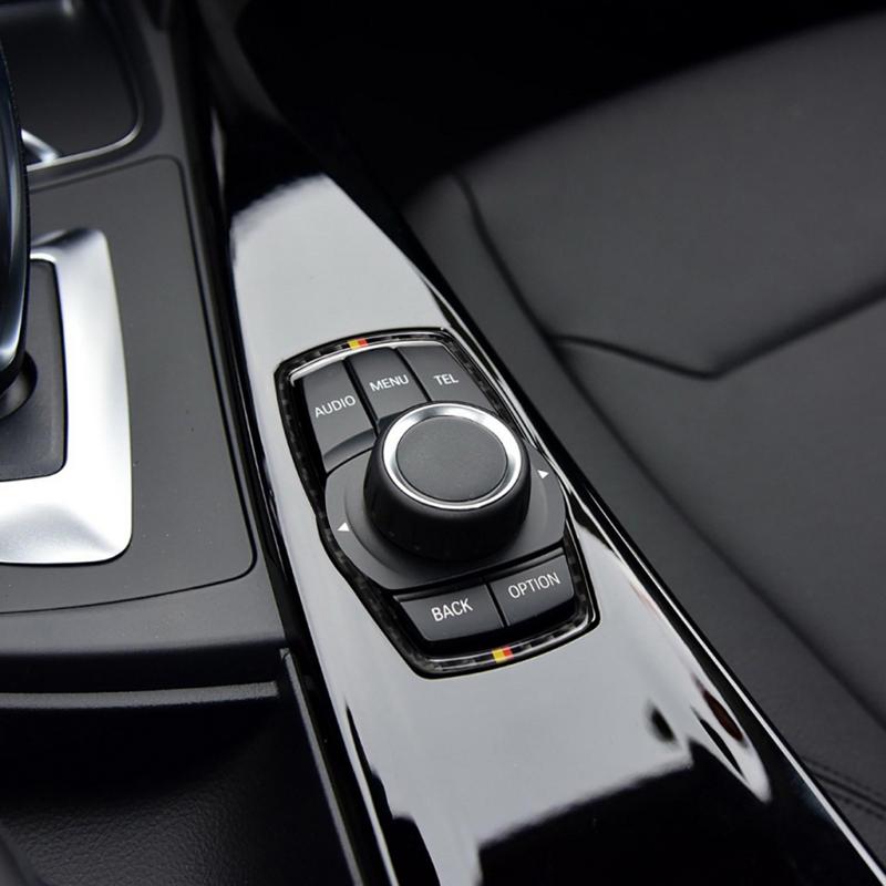 Автомобильная рамка из углеродного волокна для BMW, наклейки на кнопки Media, крышка ручки для F10 F20 F30 F34 F07 F25 F26 F15 F16 F-Best Interior