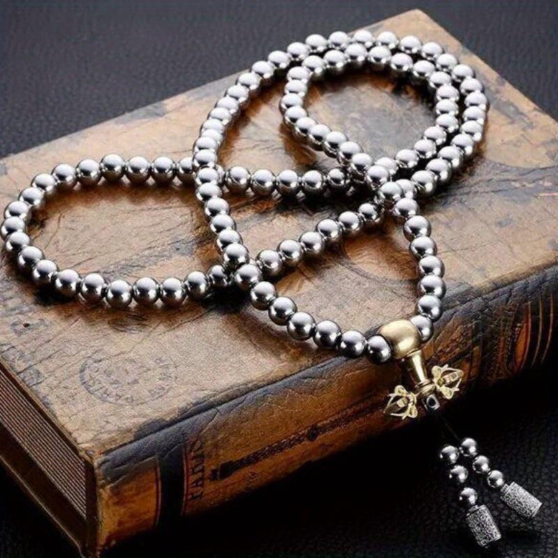 1 шт., тактическая стальная цепочка 10 мм/0,3 дюйма, бусины Будды, браслет для самообороны, ожерелье, EDC, уличные инструменты, самозащита, выживание