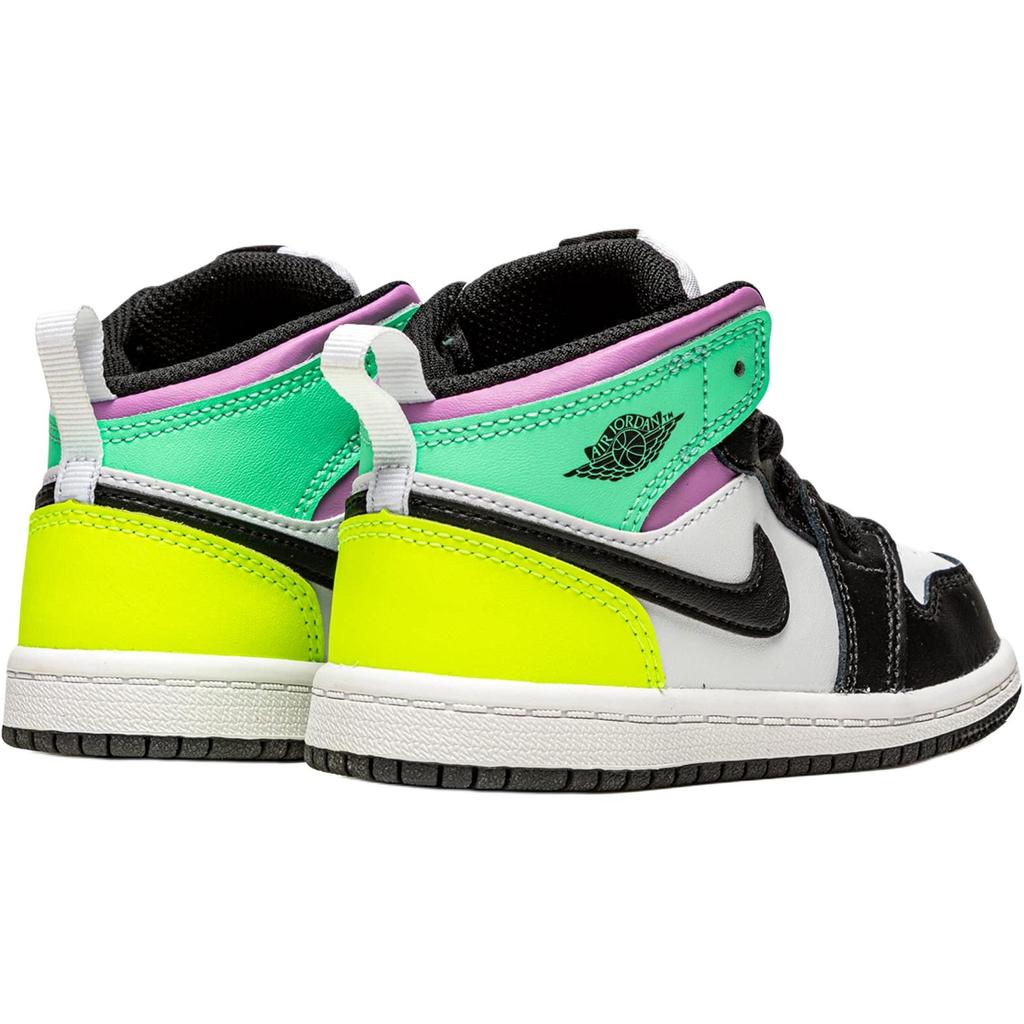 Кроссовки Air Jordan 1 Mid TD Pastel Baby White Volt Green-Glow 640735-175