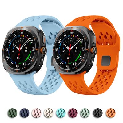 Спортивные силиконовые ремешки для Samsung Galaxy Watch Ultra Strap 47 мм аксессуары дышащий браслет Correa Galaxy Watch 7 ultra band