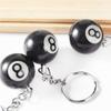 Creative Billiard Pool Keychain Table Ball Key Ring Lucky Black No.8 Key Chain 32Mm Resin Ball Jewelry Gift