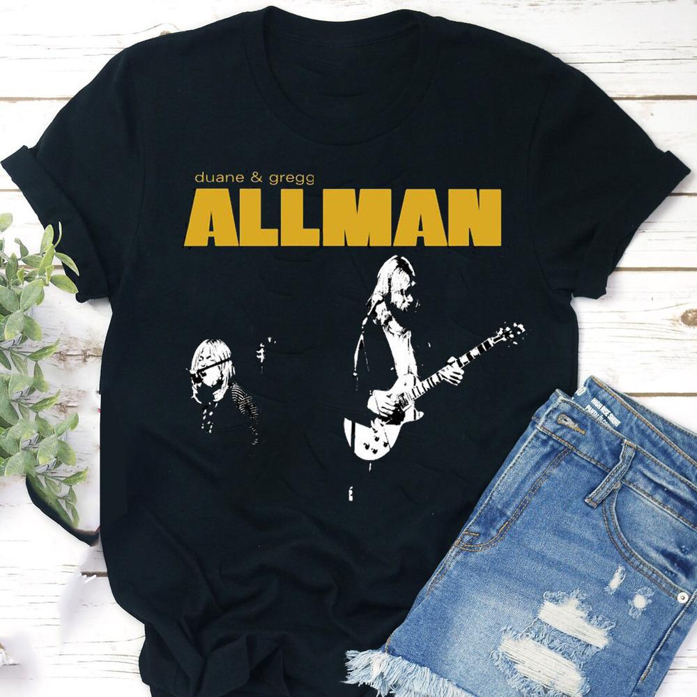 Редкая футболка Duane Allman Duane & Gregg Allman Мужская Все размеры Унисекс Футболка