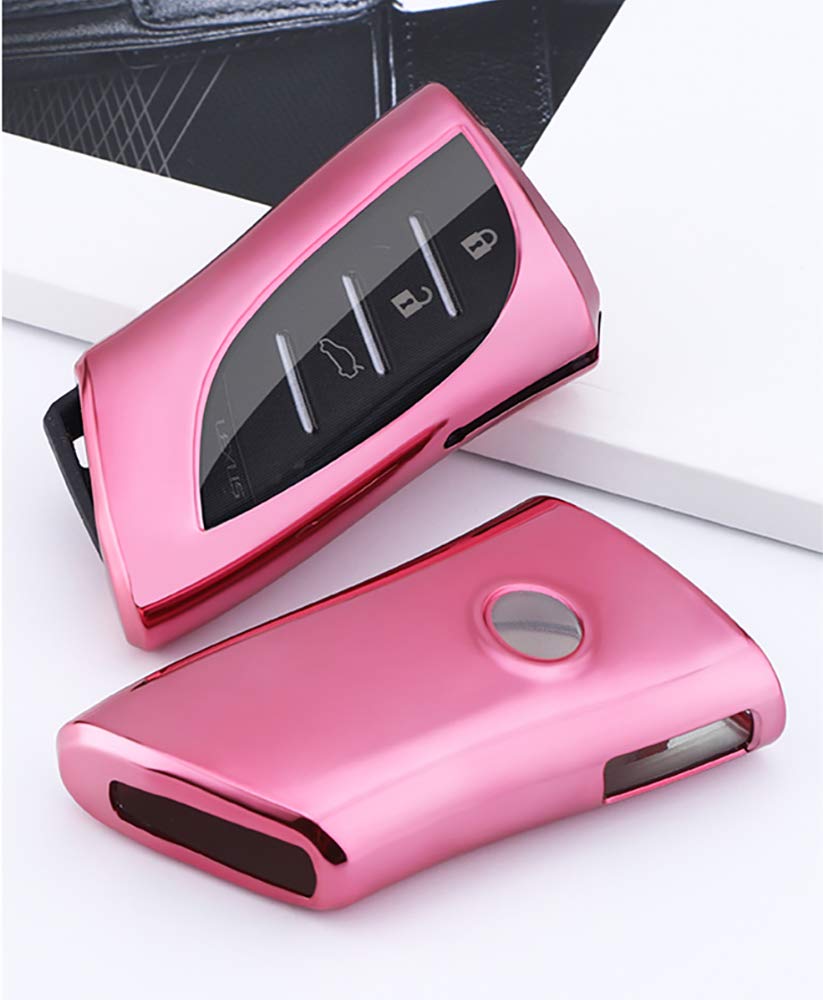 Yoshinari Роскошный чехол для ключей из натуральной кожи брелок для ключей для LEXUS (Розовое золото)