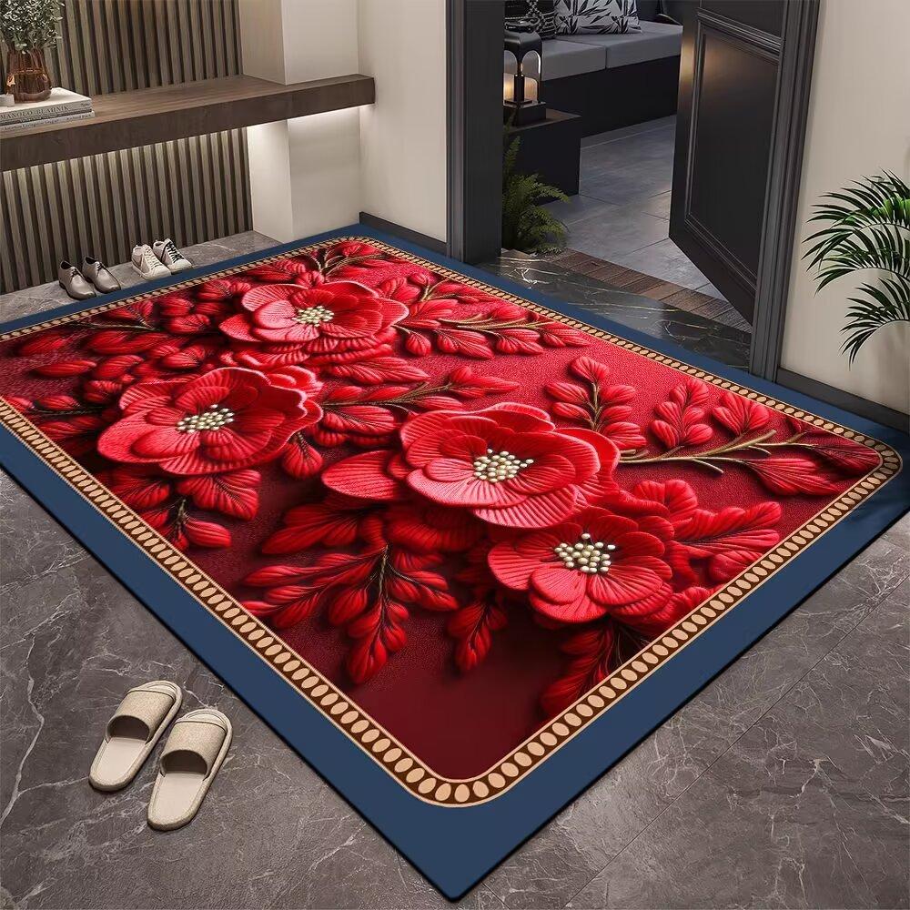 3D трехмерные цветочные коврики для пола входная дверь коврик для входа крыльцо грязеотталкивающий коврик для ног кухня ванная дверь впитывающий коврик