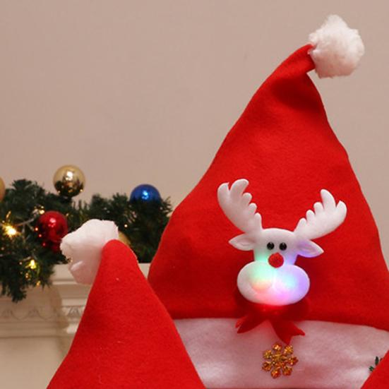 Рождественская шляпа Фестиваль тонкой работы Одевание Мягкая рождественская шляпа с подсветкой для взрослых в виде лося для вечеринки