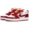 Nike Court Borough 2 Abrasion Resistant Low top Skateboard Shoes Women's White Red BQ5448-103(Team-)-Random packaging bags