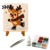 Family Activity Kit Christmas Mosaic Art Kit, DIY Sea Glass Santa Creative Leisure Projects Reindeer Artwork Craft for Home Decor, Handmade