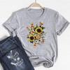 (Asian Size)Flower Style Trend Clothing Casual Short Sleeve Women Print Lady Female 90s Lovely Graphic T-shirt Tee Top Fashion T Shirt