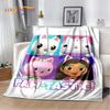 Cute Gabbys Dollhouse Cartoon Blanket,Soft Throw Blanket for Home Bedroom Bed Sofa Picnic Travel Office Rest Cover Blanket Gift