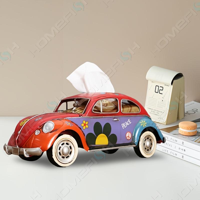 Креативная винтажная коробка для салфеток в американском стиле для автобуса, декоративный элемент для гостиной, служащий держателем салфеток и украшением для автомобиля.