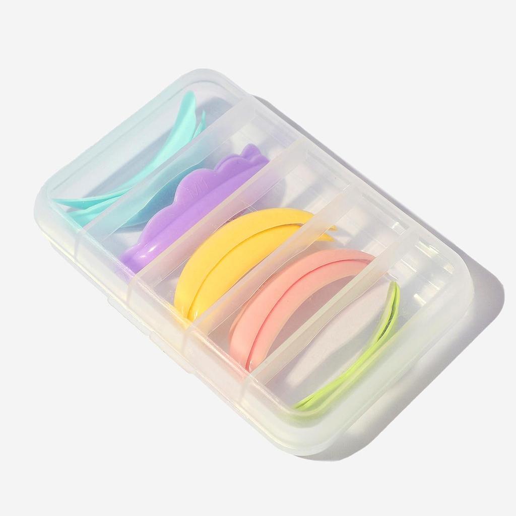 BLACKWINGS 5 пар силиконовых подушечек для завивки ресниц, цветные подушечки для завивки ресниц, с таблицей размеров, гипоаллергенные многоразовые аксессуары