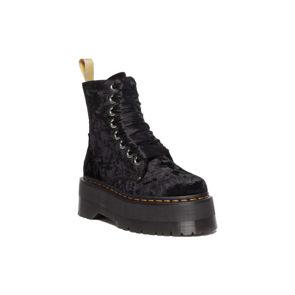 Dr. Martens Замшевые ботильоны с круглым носком на шнуровке, удобные короткие ботинки, женские ботинки, черные 31030001