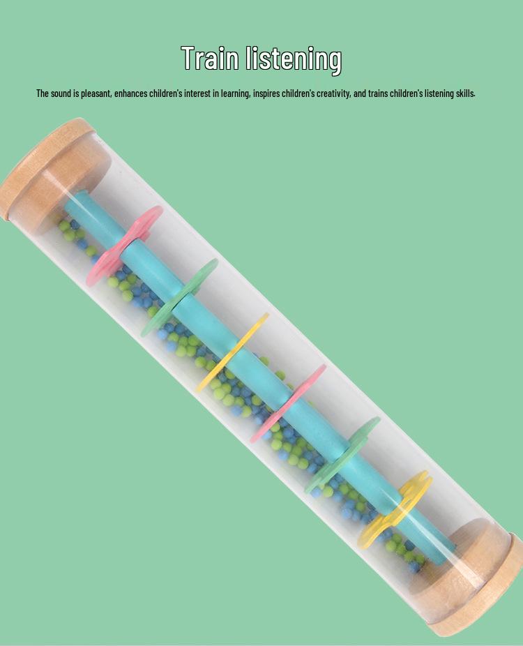 Игрушка-дождевая палка в стиле бамбука: Визуальный и слуховой инструмент раннего развития для младенцев и малышей