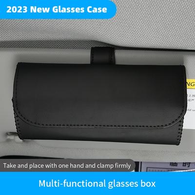 Козырек автомобиля, держатель для солнцезащитных очков, магнитная застежка, держатель для солнцезащитных очков, кожаный ящик для хранения, держатель для очков, салон автомобиля