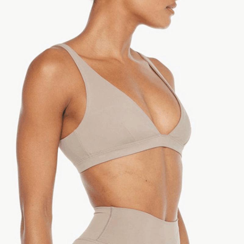 Женский спортивный бюстгальтер для йоги: Трансграничный, сексуальный, с открытой спиной, беспроводной, поддерживающий для бега и фитнеса